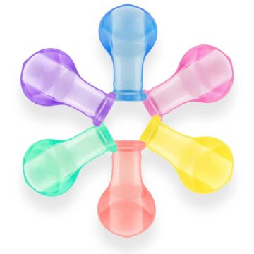 6 Adult Size Colored Replacement Pacifier Teats