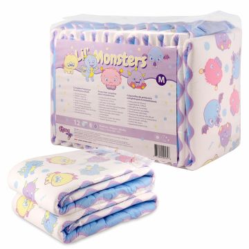 Rearz Lil Monsters V3, Plastic Backed Print Diapers