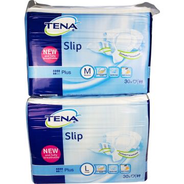 Tena Slip Plus, Cotton-Feel Backed
