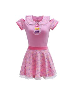 Pink Hello Meow-Meow Onesie with Skirt