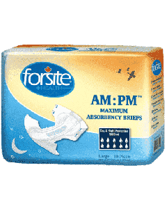 Forsite Slip AM-PM Max. Absorbency, Plastic Backed, ALL WHITE
