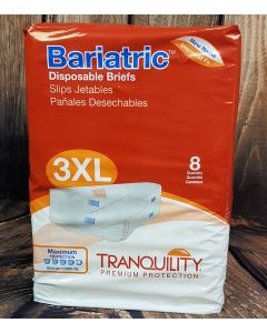 Tranquility Bariatric 3XL Disposable Briefs (2190) Cotton-Feel