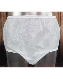 Drylife Vinyl Pull-On Lowrider Plastic Pants, Semi-Clear White